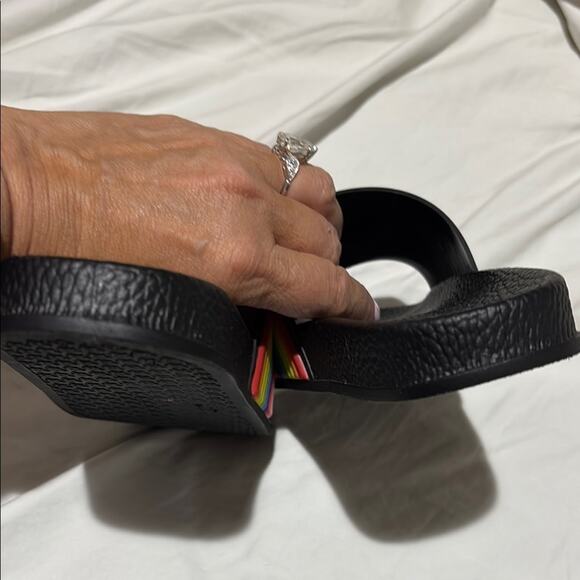 Tommy Bahama 13 Colorful Rainbow Slide Sandals moulded footbed nwot - Picture 3 of 7